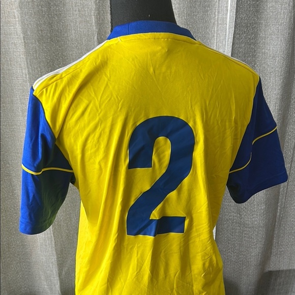 Adidas Yellow and Blue Climalite Tee - Picture 4 of 5